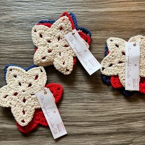 Handmade 4th of July Themed Star Coasters
